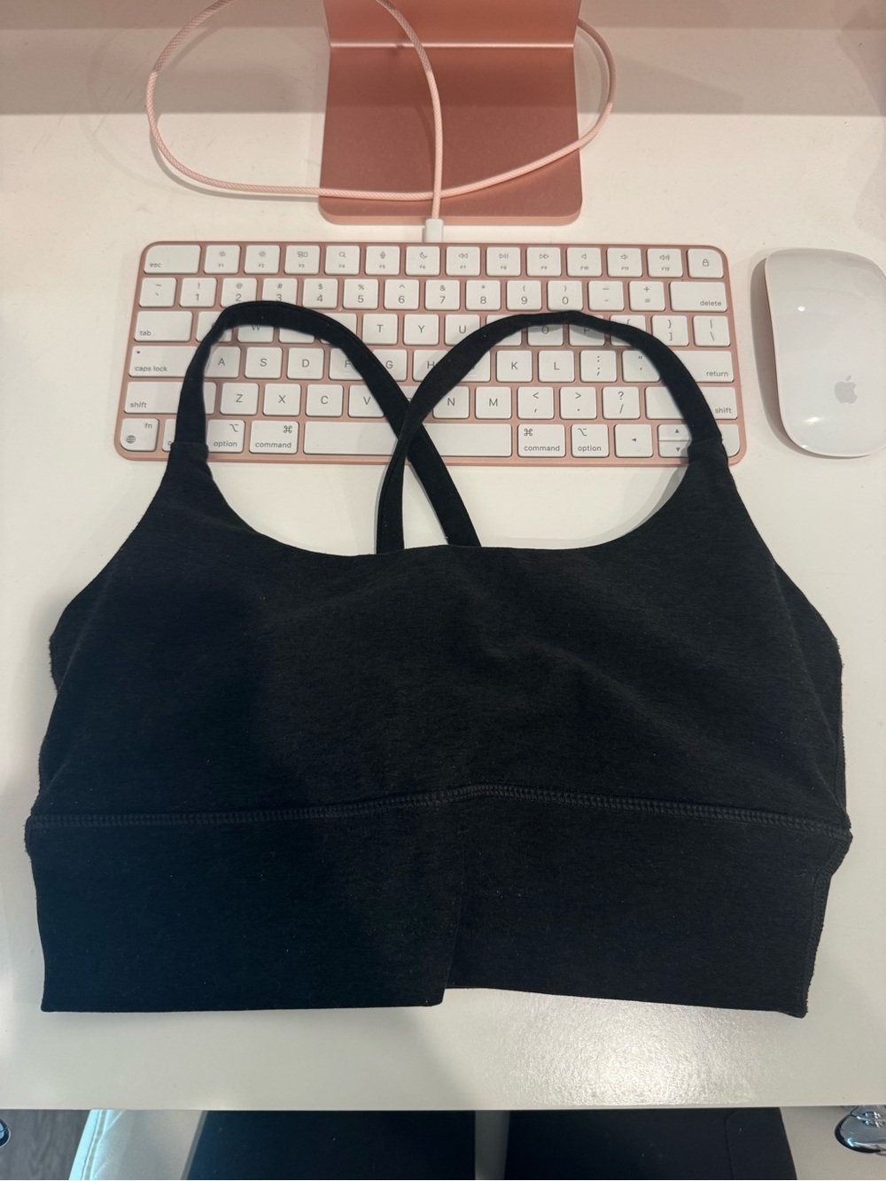 Vuori Long Line Elevation Bra - Black Heather